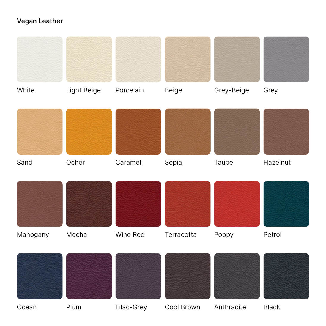 Vegan Leather in 24 colors