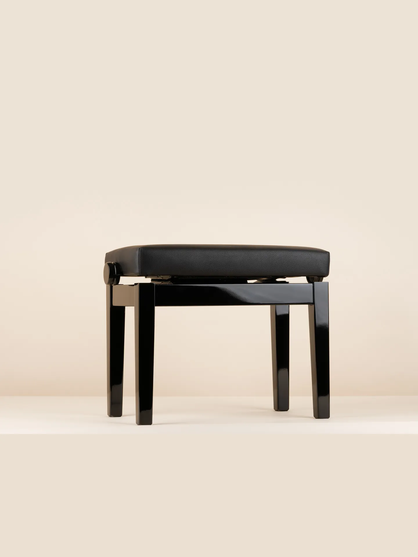 GLEAM Toetsenbordbank Gewatteerd Kussen X-Style Hoogte Verstelbaar 14.5-18.5 Piano Kruk Bench Toetsenbord Stoel Zwart